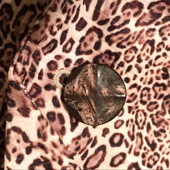 Satin Animal Print Statement Collar Top Jacket - Picture 2 of 11